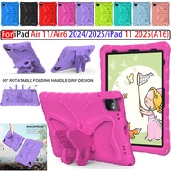 For iPad 11 2025 A16 iPad Air 11 2025 M3 M2 Air6 Air 6 2024 11inch Case Shockproof Kidsbutterfly hol