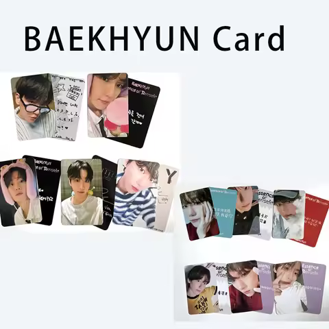 Kpop BAEKHYUN ESSENCE OF REVERIE Album Photocards Double Sides Special Coated Card Korean Style LOMO