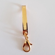 Thai Amulet Accessories: Stainless Steel Gold Amulet Clip (Plain Design)