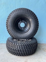 ยางเอทีวีพร้อมกระทะ6นิ้ว 15*6.00-6 ลายรถไถ ยาง ATV ขนาดกระทะ 3รู 15*6.00-6 (ราคาต่อ 1 เส้น)