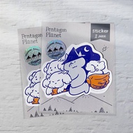 狗狗超乘載大貼紙 2入  行李箱貼紙 造型貼紙 /五角星球