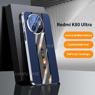 Ốp cho Redmi K80 Ultra K80Ultra Porsche Ốp da giả phong cách bảo vệ ống kính máy ảnh khung mạ điện c