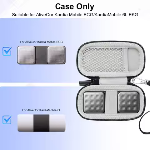 Heart Monitor Case Nylon Portable Storage Case with Mesh Pocket Protective Storage Case for AliveCor