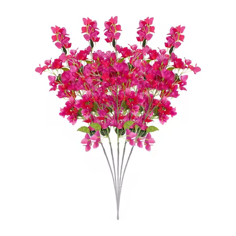 Artificial Bougainvillea Branches 5pcs Simulated Triangular Plum High Branches Encryption Wedding Ar