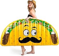 BigMouth Inc Giant Inflatable Taco Pool Floats, Durable Pool Tube with Patch Kit Included