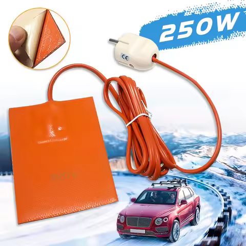 220V Car Engine Oil Pan Sump Tank Heater Pad 250W Silicone Oil Heating Pad Engine Oil Tank Wear Prot