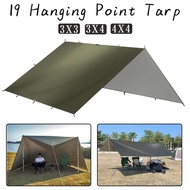 4x4m 4x3m 3x3m 19 Hang Points Tent Tarp Survival Sun Shelter MZ8Q