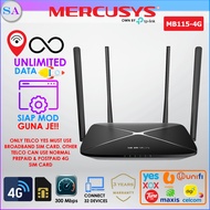 MERCUSYS MB115-4G 300 Mbps Wireless N 4G LTE B28 Modified Router Mod Modem Unlimited Hotspot