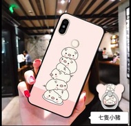 小米 Mi 紅米 Redmi Note 5 手機 套 軟殼 送 指環 支架 可愛粉紅豬 little pig case