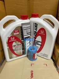แท้ศูนย์ น้ำมันเครื่อง5w40 สังเคาะห์แท้ + น้ำมันเกียร์ cvt2 3.5ลิตร แถมกรองHonda แหวน เเท็กน้ำมัน