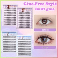 BQI 120-100 Cluster False Eyelashes Glue-Free Self Adhesive Lashes Natural Reusable Make up Tools