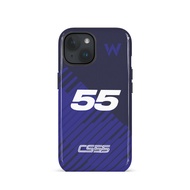 F1 No.55 Phone Case for iPhone15ProMax 14Pro 13 12 13mini Samsung S24 S22 S25 2in1 glossy hard case