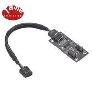 USB Hub USB Splitter USB2.0 9Pin to Dual 9Pin Hub Adapter Riser Motherboard USB 9Pin Connector 1 to 
