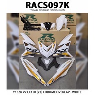 RAPIDO COVER SET CUSTOM Y15ZR V2 WHITE-GOLD（STICKER TANAM）
