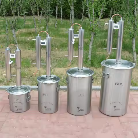 60L Wine Making Machine Processor Food Processor Moonshine Wine Distiller Cooling Coil Alcohol Wine 