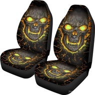 Factory Direct Sales Foreign Trade Car Seat Cushion Skull Seat Cushion Car Thin Front Seat Cushion