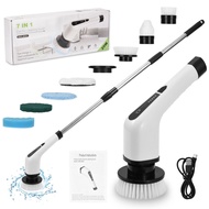 Electric Spin Scrubber 2022 New Cordless Cleaning Brush with 7 Replaceable Drill Brush Heads Tub and