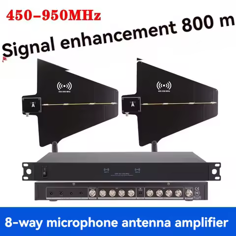 M8 Antenna amplifier 8 Channel Power Distributor System Super Wideband UHF 450-950MHz For Wireless M
