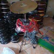 1 set of double fiber marawis cymbal cymbal tambourine markis stand tambourine cymbal stand