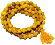 Haldi Mala Baglamukhi Mala Turmeric (Haldi) Mala 108+1 Beads Turmeric Rosary Prayer 6mm Beads Mala for Meditation and Stress Reduction, Beads, beads