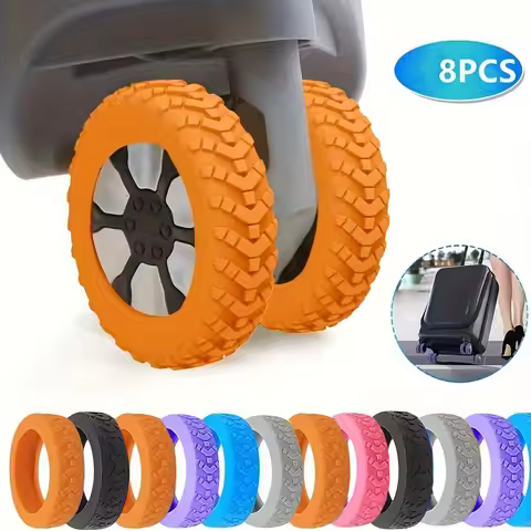 8pcs Luggage Wheel Protection Cover, Silicone Wheel Cover, Luggage Wheel Cover Cover, Noise Proof Fo