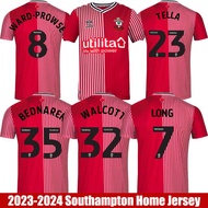 【SY3】 2023-2024 Southampton Home Jersey Long Walcott Tella Prowse Bednarek Football Tshirts Fan Edition