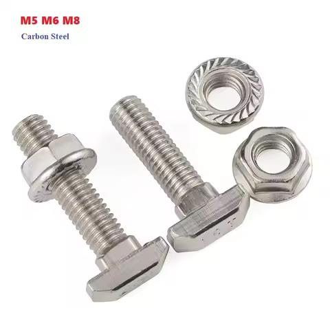 Eu Standard 20 30 40 45 Series T Shaped Hammer Bolt Aluminum Profile Accessories T Shaped Bolt Nut +