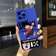 เคสโทรศัพท์สำหรับ Samsung Galaxy A03 A33 A53 A73 A12 A52S 5G A32 A31 A51 A71 A52 A72 4G Luffy Sun Wukong Black Square Edge Full Len ป้องกัน