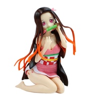 12Cm Demon Slayer Sexy Girl Action Figure Kamado Nezuko Anime Figure Kneeling Version Nezuko Kamado 