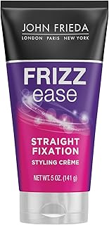 John Frieda Frizz-Ease Straight Fixation Styling Creme, Straight Hair Product for Smooth, Silky, No-