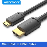 Vention ไปยังสาย HDMI HDMI Micro HDMI สาย HDMI ไปยังสาย HDMI 1.4V 1080P สายอะแดปเตอร์ HDMI ชุบทองสำหรับกล้อง HDTV แท็บเล็ตโทรได้