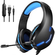 J10 Gaming Headset หูฟัง หูฟังเกมมิ่ง หูฟังเกมมิ่งพร้อมไมโครโฟนและคอมพิวเตอร์ หูฟังแบบครอบหูพร้อมไมโ