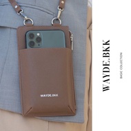 WAYDE.BKK Basic Crossbody phone bag - กระเป๋าสะพาย สีน้ำตาล Mocha