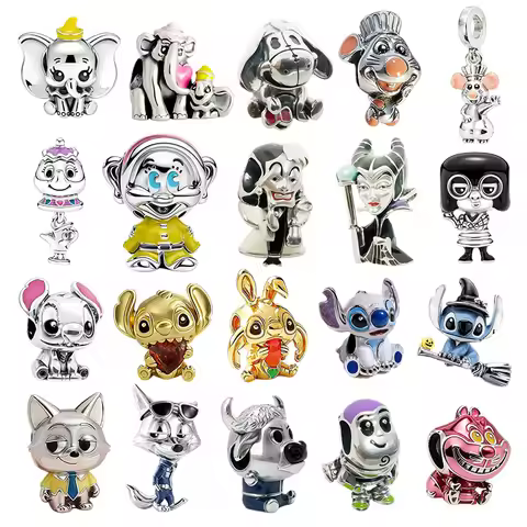 New Original Charm Beads,Disney Edna Mode Charm&Disney Mrs.Potts&Chip Dangle Charm Beads Fit Pendant