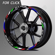 14" Reflective Motorcycle Sticker Wheel Rim Decals For HONDA CLICK 160/125i /125/150/150i