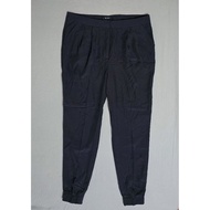 Ladies Pants Black Cuffed Tapered