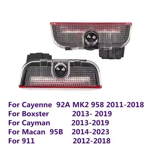 LED Car Door Welcome Ghost Shadow Courtesy Light Accessory For C-ayenne 92A MK2 958 Boxster 911 Maca