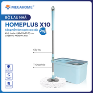 Bộ lau nhà Megahome Homeplus X10 thùng lau vuông sang trọng cây lau siêu nhẹ