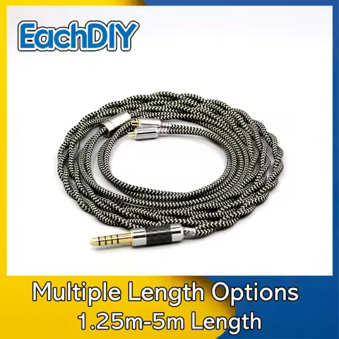 2 Core 2.8mm Litz OFC Earphone Shield Braided Sleeve Cable For 0.78mm Flat Step JH Audio JH16 Pro JH