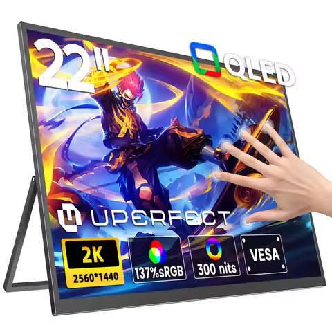 UPERFECT UMax 22"2K QLED Touchscreen Portable Monitor 137%sRGB External Second Touch Screen Display 