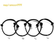 4Pieces Magnet Pendant Bracelet Relationship Friendship Matching Bracelet Couple