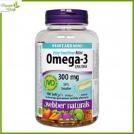 Webber Naturals - Omega-3 迷你魚油膠囊 180 粒軟膠裝 [平行進口] 此日期前最佳:2027年02月28日