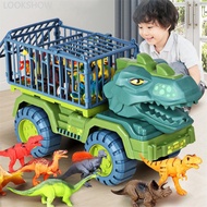 LOOKSHOW Children Dinosaur Engineering Car Toys Kids Large Size Transport Excavator Vehicles Carrier