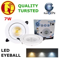 [READY STOCK] IWACHI LED 3D EYEBALL 2.5" 7W COB 3D WARM WHITE 3000K COOL WHITE 4000K DAYLIGHT 6500K