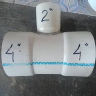 Tee reducer 4x2in