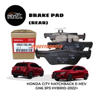 HONDA CITY TOO HATCHBACK E-HEV 2022> REAR BRAKE PAD (ELECTRIC PARKING) 43022-TZD-J04