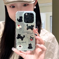 Cute Black Cat Glitter Phone Case For Realme 12 11 Pro Plus 12X 10 4G 9i 8 7 6 5 2 Pro 8i 7i 6s 6i 5
