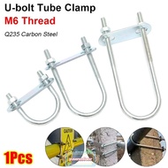 IYUSENSS6W 1Pcs M8 Round Tube Clamp, Screws Galvanized Q235 Carbon Steel Pipe U-clamp, Durable With 