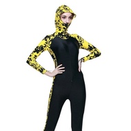 UPF 50+ Lycra One Piece Swimsuit Rash Guard Long Sleeve With Hood Diving Suit Anti UV Surf Men Women