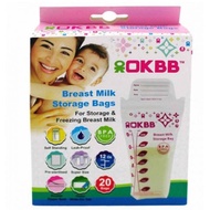 OKBB Breast Milk Ziplock Storage Bag 12oz (20 Pcs)